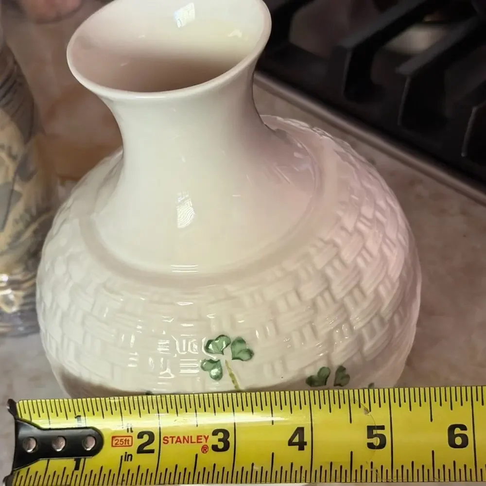 Belleek  Irish porcelain shamrock vase